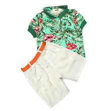 Hot sale! 2016 Summer style Children clothing sets Baby boys girls t shirts+shorts+belt 3pcs pants sports suit kids clothes