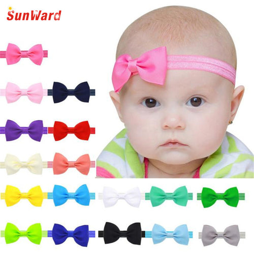 Hot Brand Kids Girls Mini Bowknot Hairband Elastic Headband