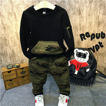 Belababy Boys Clothing Sets Baby Spring Sports Casual Long Sleeve Shirt+Pants Kids 2PCS Camouflage Kids Clothes For Boys