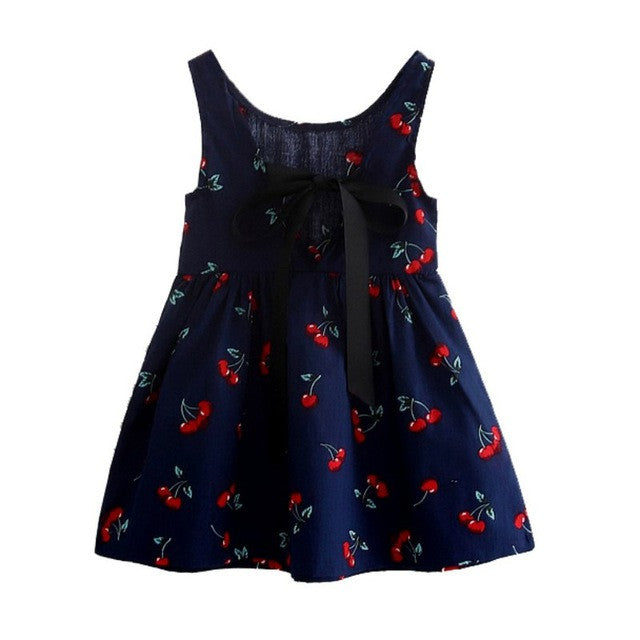Children Kids Girl Summer Dress Kids Teens Sleeves Printing Pattern cotton dresses clothes Vestidos