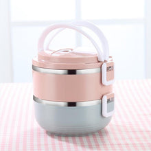 WORTHBUY Portable Macaroon Japanese Bento Box Leak-Proof Stainless Steel Thermal Lunch Boxs Kids Picnic Container For Food