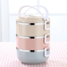 WORTHBUY Portable Macaroon Japanese Bento Box Leak-Proof Stainless Steel Thermal Lunch Boxs Kids Picnic Container For Food