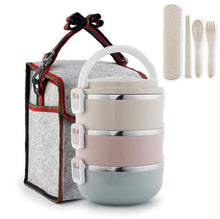 WORTHBUY Portable Macaroon Japanese Bento Box Leak-Proof Stainless Steel Thermal Lunch Boxs Kids Picnic Container For Food