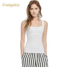 Oukytha 2017 Summer Sexy Low-cut Basic T-shirts Tank Top Solid Cotton Self-cultivati Sleeveless Camisole Tops Women's Vest 2090