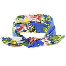 TWDVS Newborn Printing Flower Knot Elastic Headband Cotton Diy Hair Band For Kids Headwear Hair Accessories T14