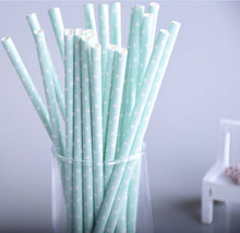 25pcs/lot 10styles blue drinking paper straws for kids birthday party wedding christmas decoration chevron drinking paper straws