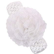 Kids Lace Flower Headband Hair Elastic Band Newbrorn Flower Hair Accessories Beautiful Wrap Band Flower Hair Accessories W097