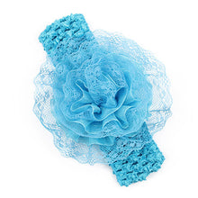 Kids Lace Flower Headband Hair Elastic Band Newbrorn Flower Hair Accessories Beautiful Wrap Band Flower Hair Accessories W097