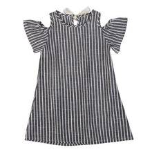 Newest Kids Girl Princess Dress Summer Striped Short Sleeve Mini Dresses Infantil Children Vestidos