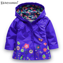 2017 Girls Jacket Children New Coat Hooded Children Casual Sweatshirts Zipper Jackets For Girls Waterproof Raincoat Kids Clothes