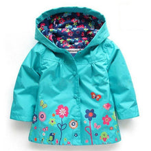 2017 Girls Jacket Children New Coat Hooded Children Casual Sweatshirts Zipper Jackets For Girls Waterproof Raincoat Kids Clothes