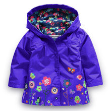 2017 Girls Jacket Children New Coat Hooded Children Casual Sweatshirts Zipper Jackets For Girls Waterproof Raincoat Kids Clothes