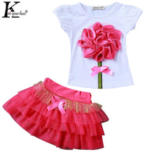 KEAIYOUHUO 2017 Tracksuit For Girls Children Clothing Sport Suit Clothes Sets Outfit Suit T-shirt+Skirt Costume For Kids Clothes