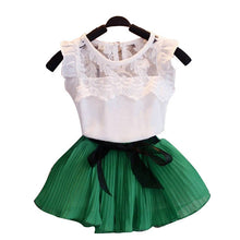 KEAIYOUHUO 2017 Tracksuit For Girls Children Clothing Sport Suit Clothes Sets Outfit Suit T-shirt+Skirt Costume For Kids Clothes