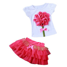 KEAIYOUHUO 2017 Tracksuit For Girls Children Clothing Sport Suit Clothes Sets Outfit Suit T-shirt+Skirt Costume For Kids Clothes