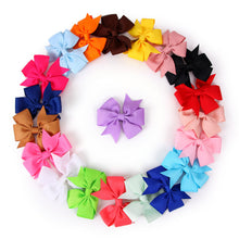 3 Inch Wholesale Newly Grosgrain Ribbon Solid Butterfly Bow Hairpins Hair Clips for Children Kids Girls Newborn Hair Accessories