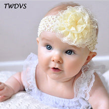 Kids Lace Flower Headband Hair Elastic Band Newbrorn Flower Hair Accessories Beautiful Wrap Band Flower Hair Accessories W097