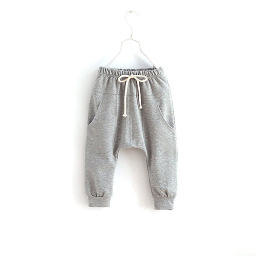 Baby Boys Kids Child Soft Cotton Autumn Casual Harem Pants Bottoms Trousers 2-7Y