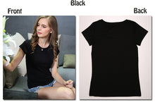 High Quality 18 Color S-3XL Plain T Shirt Women Cotton Elastic Basic T-shirts Female Casual Tops Short Sleeve T-shirt Women 002
women