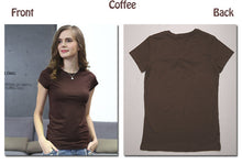 High Quality 18 Color S-3XL Plain T Shirt Women Cotton Elastic Basic T-shirts Female Casual Tops Short Sleeve T-shirt Women 002
women