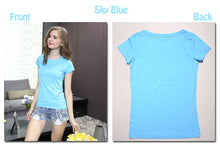 High Quality 18 Color S-3XL Plain T Shirt Women Cotton Elastic Basic T-shirts Female Casual Tops Short Sleeve T-shirt Women 002
women
