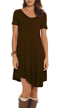 POSESHE Women's Long Sleeve Casual Loose T-Shirt Dress
women