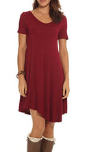 POSESHE Women's Long Sleeve Casual Loose T-Shirt Dress
women