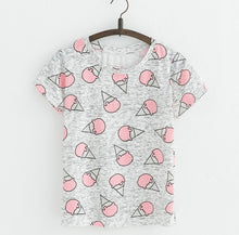 JKKUCOCO Hot Style Pineapple Print Tees Short Sleeve T-shirt Women t shirt Summer Cotton t-shirt Women Tops Causal t-shirts
women