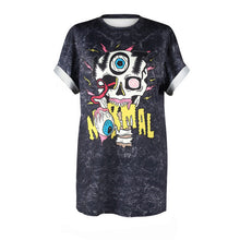 Summer Cute monster print T shirts for women casual O-neck Hip-hop graffiti Tops Tees Short sleeves plus size female T-shirt-Women