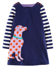 Girls Dresses Long Sleeve 2017 Spring Brand Kids Dress for Girls Clothes Robe Enfant Animal Appliques Princess Costumes Children
kids