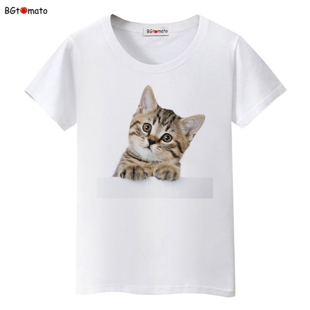 BGtomato Super cute 3D cats T-shirt women lovely cool summer clothes Good quality comfortable tops casual tees brand shirts
women