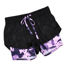 7 Colours Double Layer Sports Shorts Women Shorts Loose Cotton Side Split Elastic Waist Women Shorts Running Tights Short
women