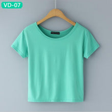 TRERONINAE crop top women 2017 summer short t shirt cotton camiseta female o-neck sexy loose blusas short sleeve tees shirt
women