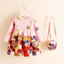 Girls Dress Kinderkleding Meisjes 2017 Spring Brand Children Costume for Kids Dresses Clothes Character Princess Dress with Bag
kids