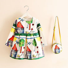 Girls Dress Kinderkleding Meisjes 2017 Spring Brand Children Costume for Kids Dresses Clothes Character Princess Dress with Bag
kids