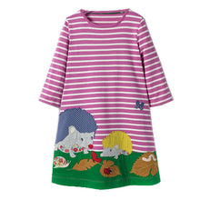 Girls Dresses Long Sleeve 2017 Spring Brand Kids Dress for Girls Clothes Robe Enfant Animal Appliques Princess Costumes Children
kids