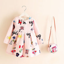 Girls Dress Kinderkleding Meisjes 2017 Spring Brand Children Costume for Kids Dresses Clothes Character Princess Dress with Bag
kids