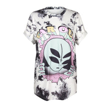 Summer Cute monster print T shirts for women casual O-neck Hip-hop graffiti Tops Tees Short sleeves plus size female T-shirt-Women