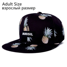 New Fastion Fruit pattern Snapback Caps Adult & Kids Hat Caps Children Baseball Caps For Boys Girls Sun Hip Hop Summer Hat
kids