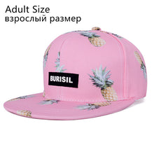 New Fastion Fruit pattern Snapback Caps Adult & Kids Hat Caps Children Baseball Caps For Boys Girls Sun Hip Hop Summer Hat
kids