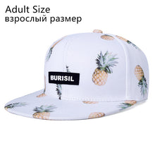 New Fastion Fruit pattern Snapback Caps Adult & Kids Hat Caps Children Baseball Caps For Boys Girls Sun Hip Hop Summer Hat
kids