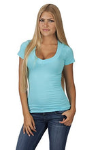 Hollywood Star Fashion Women's Deep V-Neck Short-Sleeve Shirt
women
