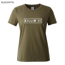 Killin It Fashion Cotton Women T shirt  T-shirt Tops Harajuku Tee White Black Short Sleeve tshirts Casual Night Club Clothing
women