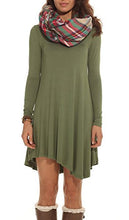 POSESHE Women's Long Sleeve Casual Loose T-Shirt Dress
women