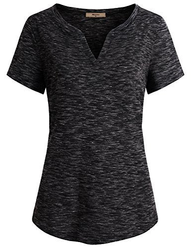 Miusey Womens Short Sleeve V Neck Casual Tunic Shirt
WOMEN