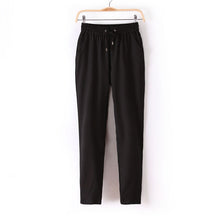 Hot Sale Casual Women Chiffon Pants Elastic Waist Solid Color Office OL Pants Summer Slim Lady Pants  AB17
women