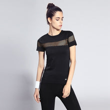 Summer Style Fitness Women Sports T-shirt Running Short Sleeve Quick Dry Breathable Gym Sexy Hollow Nylon Sportswear Tops
women