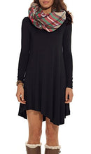 POSESHE Women's Long Sleeve Casual Loose T-Shirt Dress
women