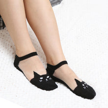 Cute print cat harajuku transparent socks women girl summer funny animal low cut ankle sock
Women