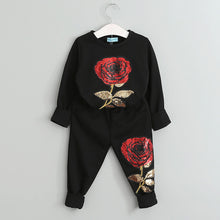 Bear Leader Girls Clothing Sets 2017 Autumn Wool Sportswear Long Sleeve Rose Floral Embroidered Sequinsets Kids Clothing Sets
kids